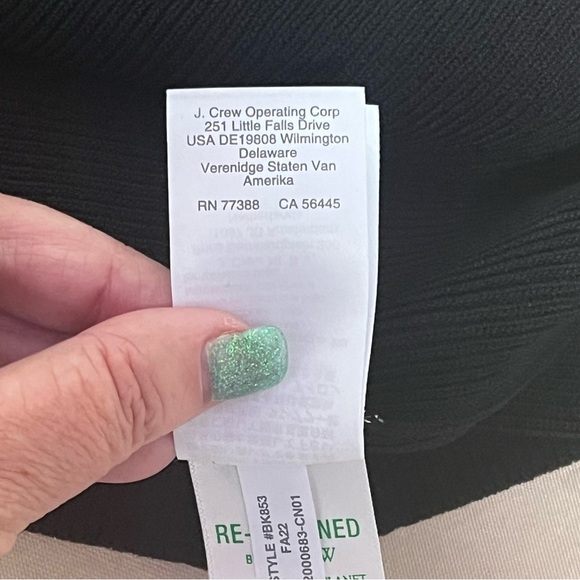 J.Crew Black Ruffle Hem Sweater Dress Long Sleeve Modern Minimalist Size M NWT - Picture 11 of 15